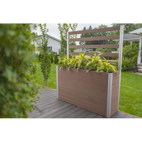 Vita Urbana Composite Plastic Planter Box with Trellis & Reviews | Wayfair